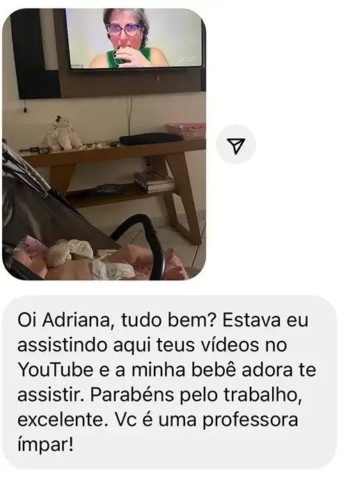 Print de mensagem de aluno para a Dri